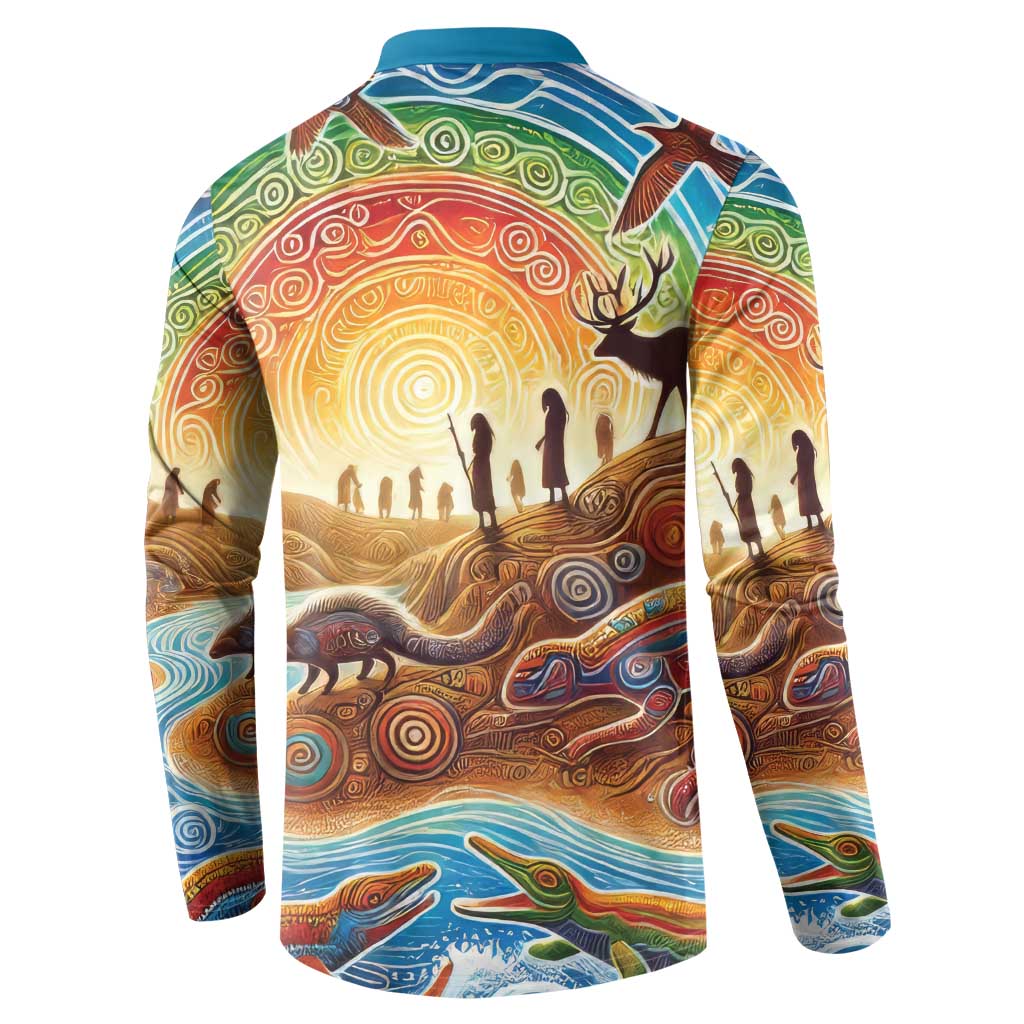 Aboriginal Dreamtime Animals Stories Button Sweatshirt