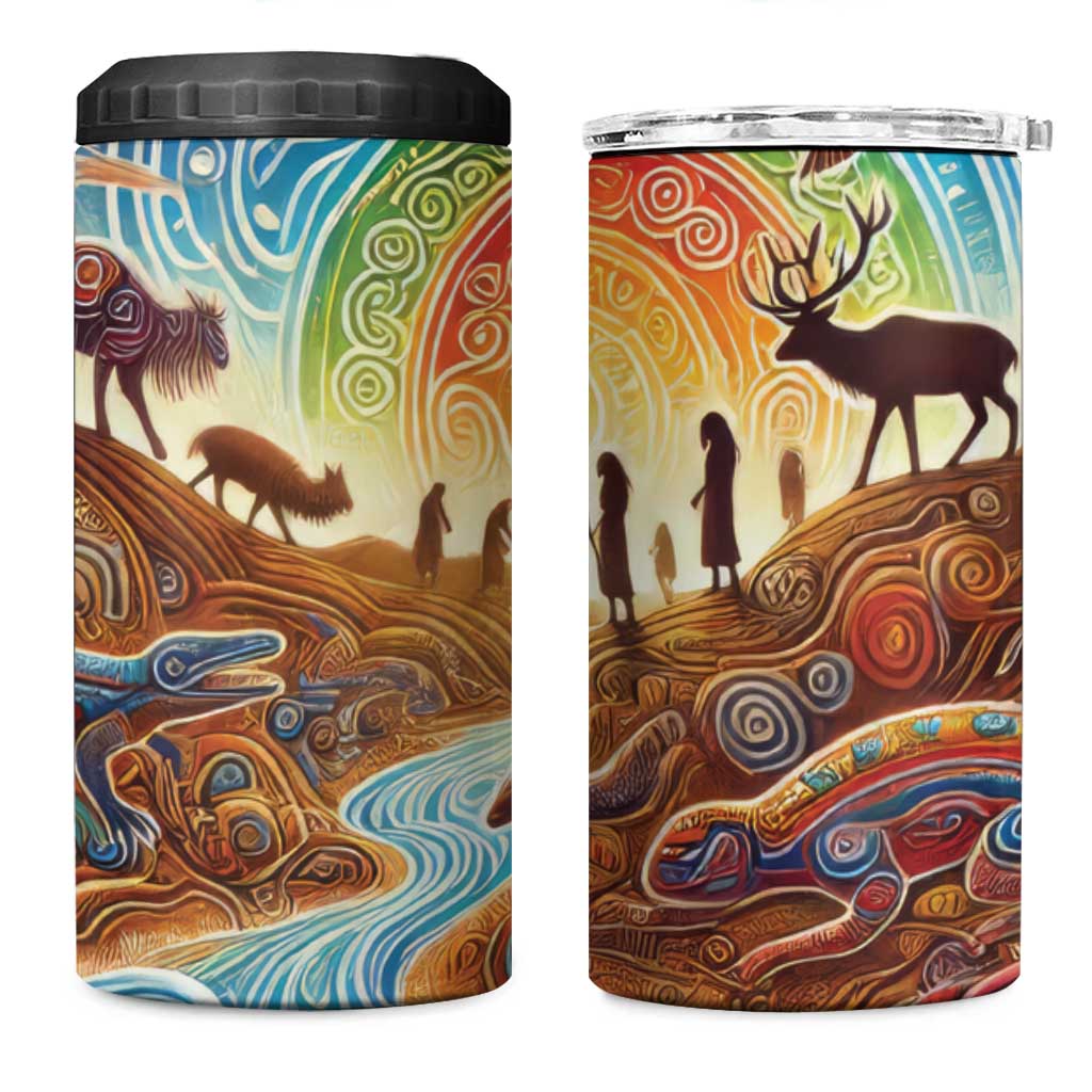Aboriginal Dreamtime Animals Stories 4 in 1 Can Cooler Tumbler