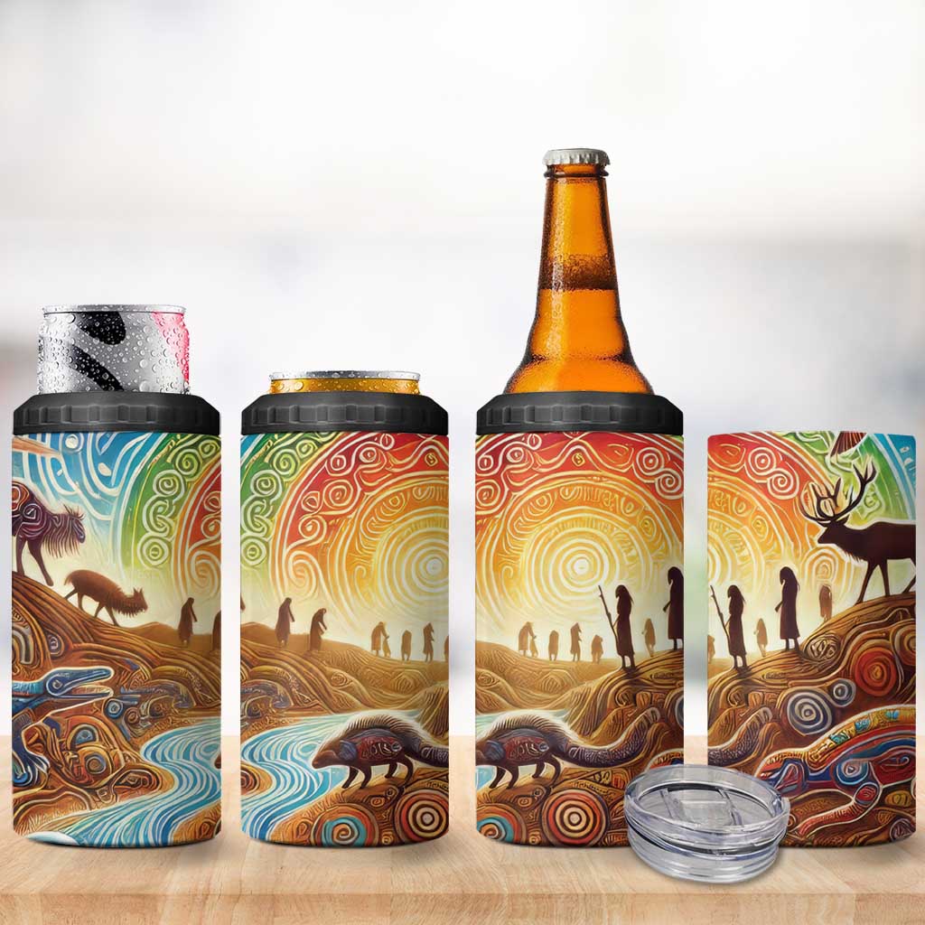 Aboriginal Dreamtime Animals Stories 4 in 1 Can Cooler Tumbler