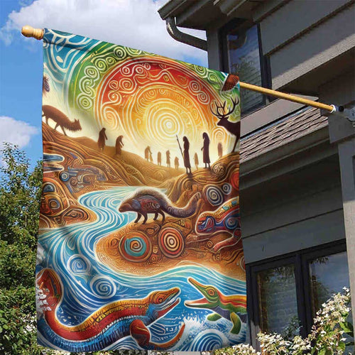 Aboriginal Dreamtime Animals Stories Garden Flag