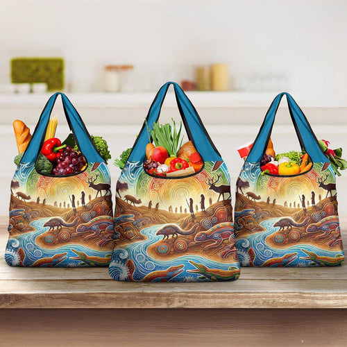 Aboriginal Dreamtime Animals Stories Grocery Bag