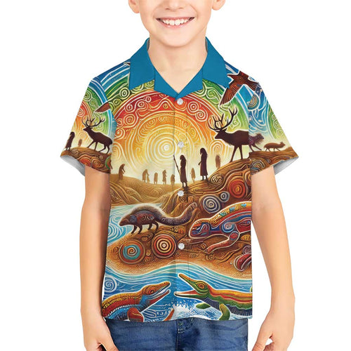 Aboriginal Dreamtime Animals Stories Hawaiian Shirt