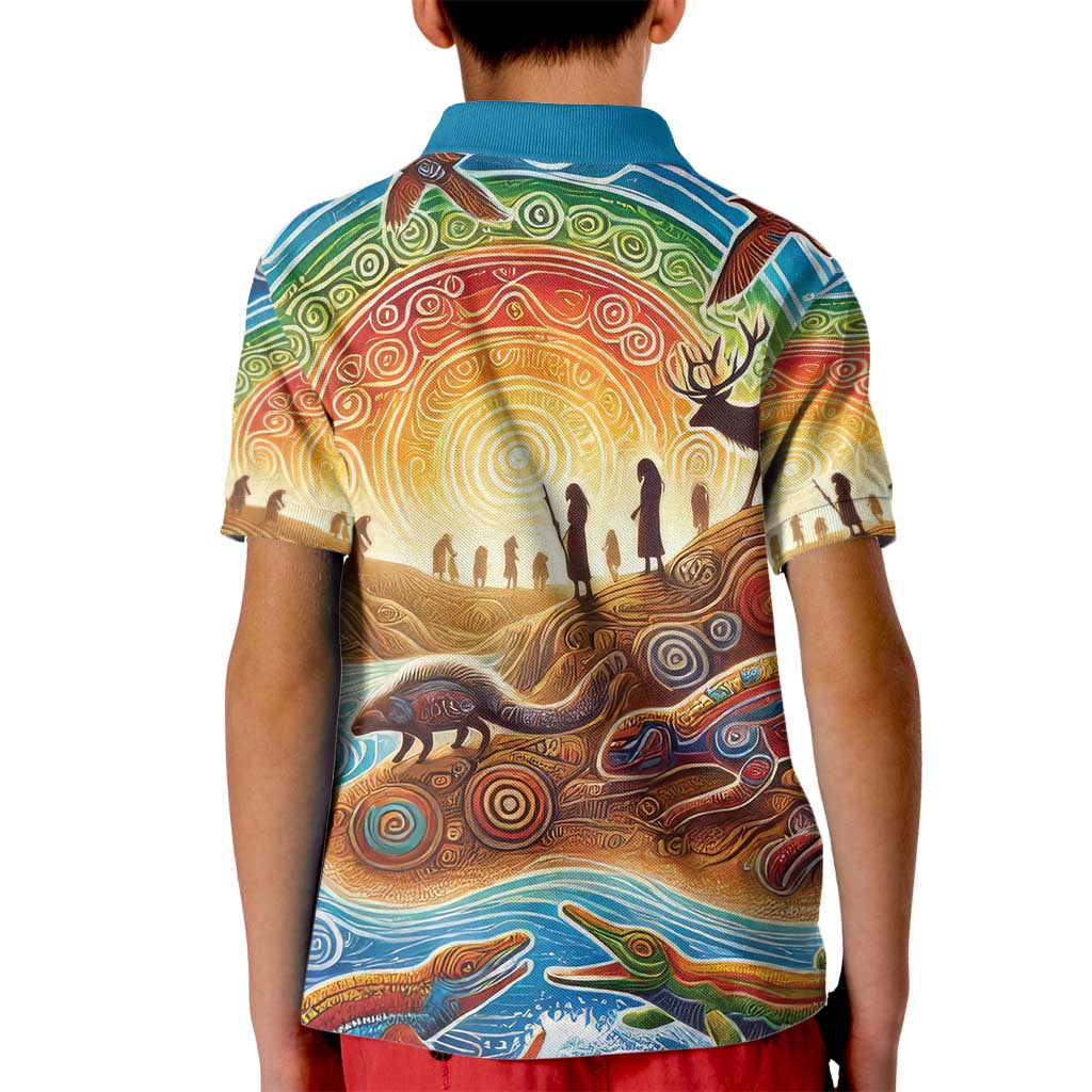 Aboriginal Dreamtime Animals Stories Kid Polo Shirt