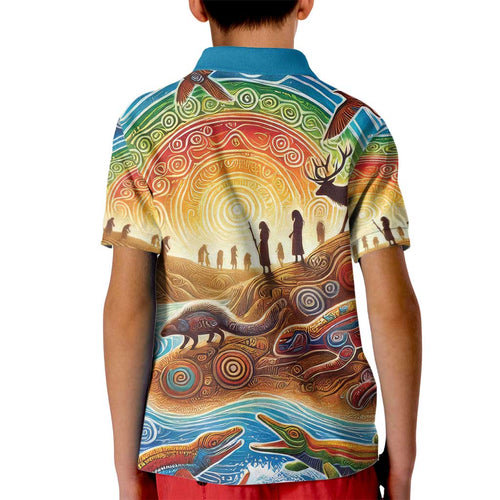 Aboriginal Dreamtime Animals Stories Kid Polo Shirt