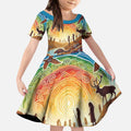 Aboriginal Dreamtime Animals Stories Kid Short Sleeve Dress