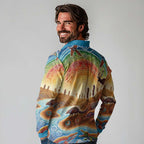 Aboriginal Dreamtime Animals Stories Long Sleeve Polo Shirt