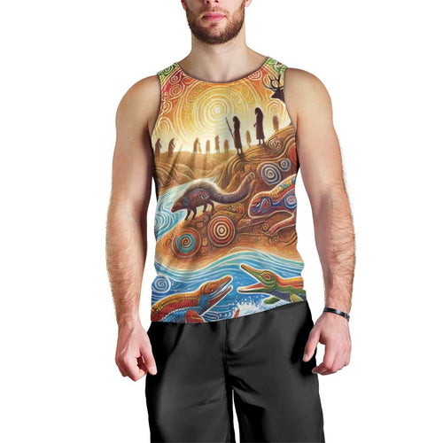 Aboriginal Dreamtime Animals Stories Men Tank Top