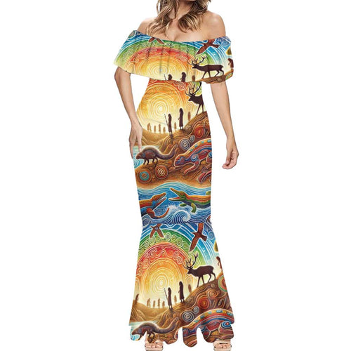 Aboriginal Dreamtime Animals Stories Mermaid Dress