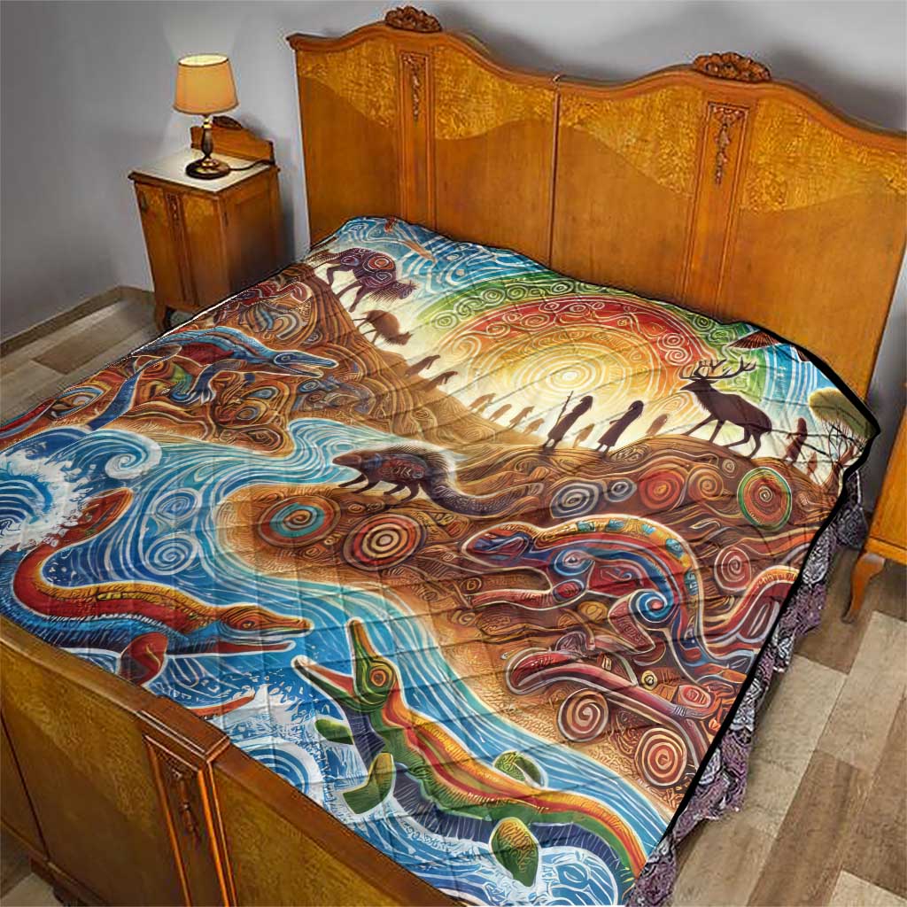 Aboriginal Dreamtime Animals Stories Quilt