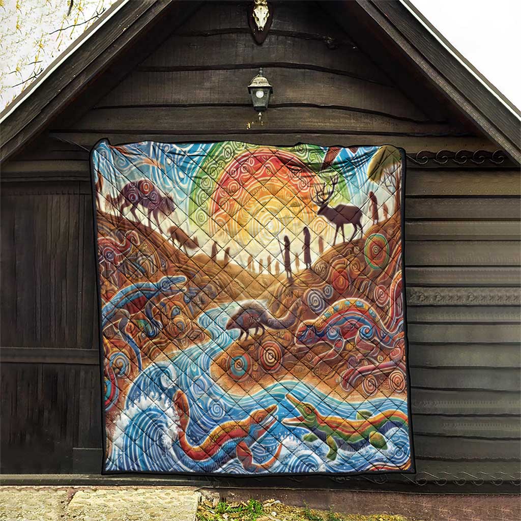 Aboriginal Dreamtime Animals Stories Quilt