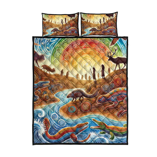 Aboriginal Dreamtime Animals Stories Quilt Bed Set