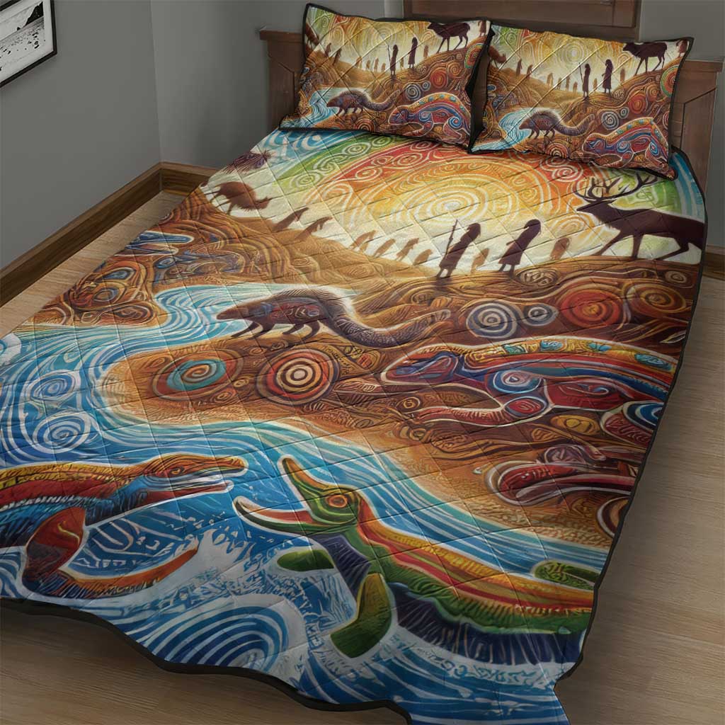 Aboriginal Dreamtime Animals Stories Quilt Bed Set