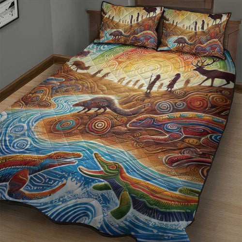 Aboriginal Dreamtime Animals Stories Quilt Bed Set