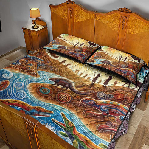 Aboriginal Dreamtime Animals Stories Quilt Bed Set