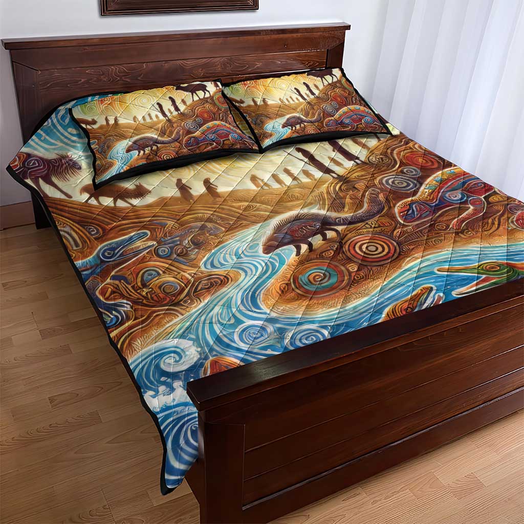 Aboriginal Dreamtime Animals Stories Quilt Bed Set