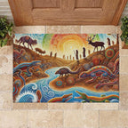 Aboriginal Dreamtime Animals Stories Rubber Doormat