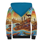 Aboriginal Dreamtime Animals Stories Sherpa Hoodie