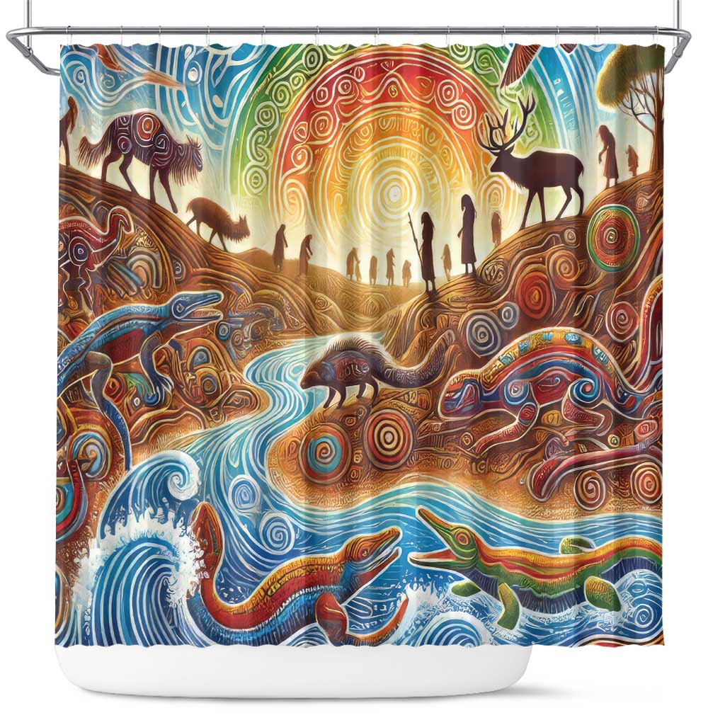 Aboriginal Dreamtime Animals Stories Shower Curtain