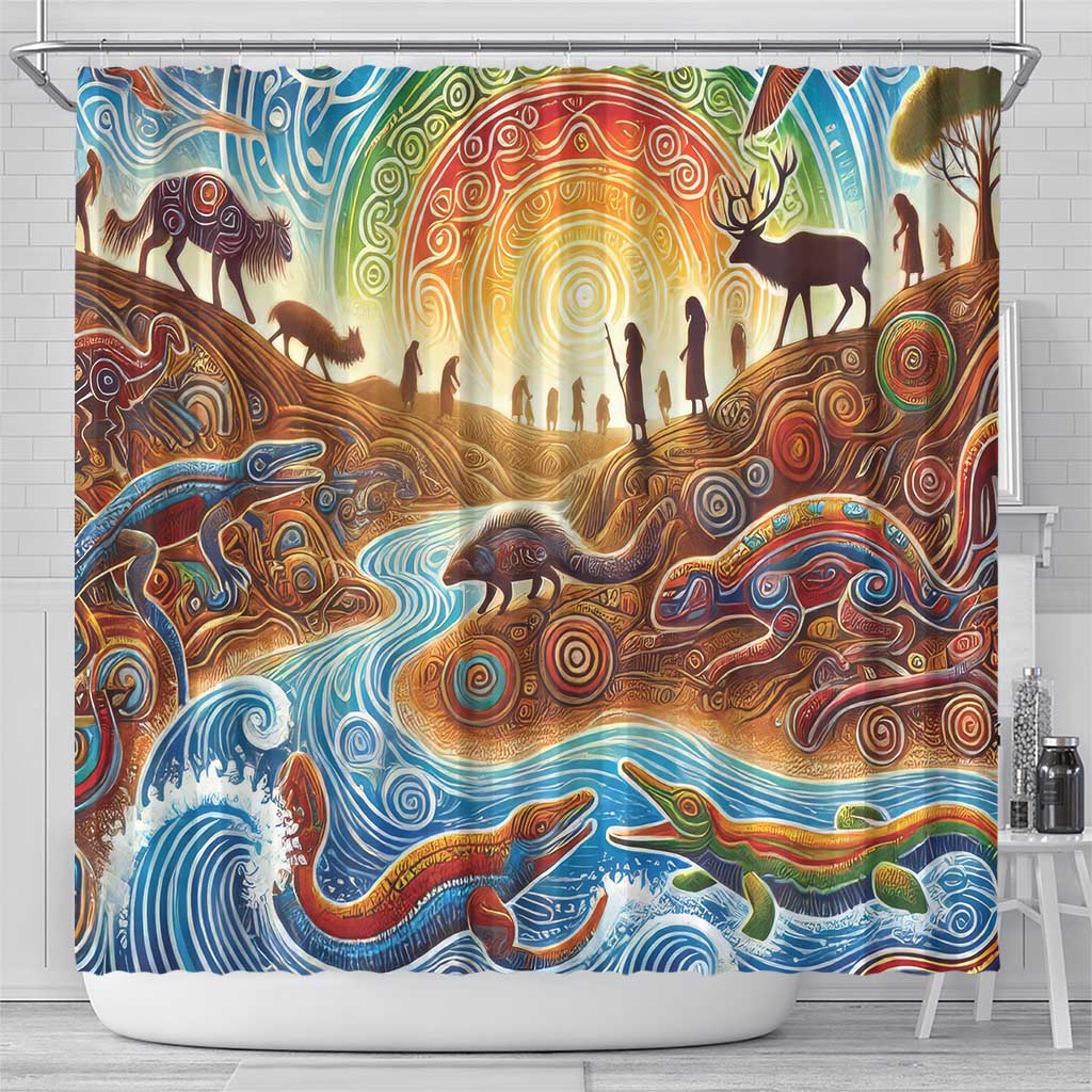 Aboriginal Dreamtime Animals Stories Shower Curtain