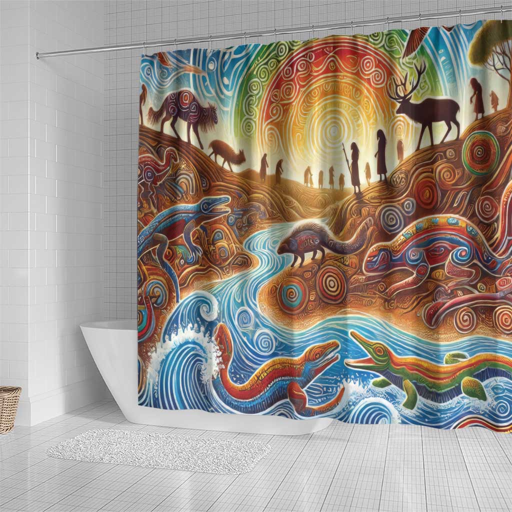 Aboriginal Dreamtime Animals Stories Shower Curtain