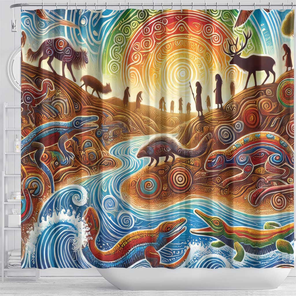 Aboriginal Dreamtime Animals Stories Shower Curtain