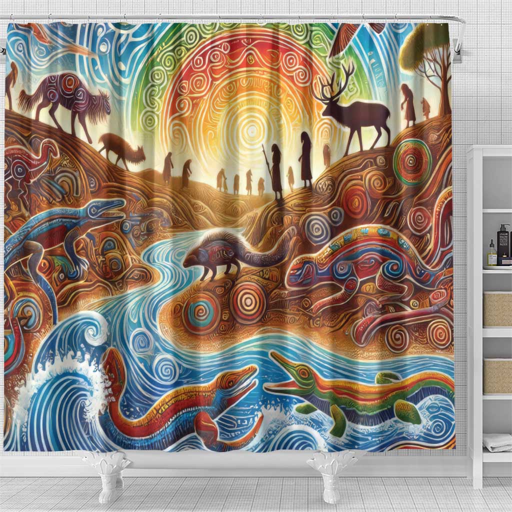 Aboriginal Dreamtime Animals Stories Shower Curtain