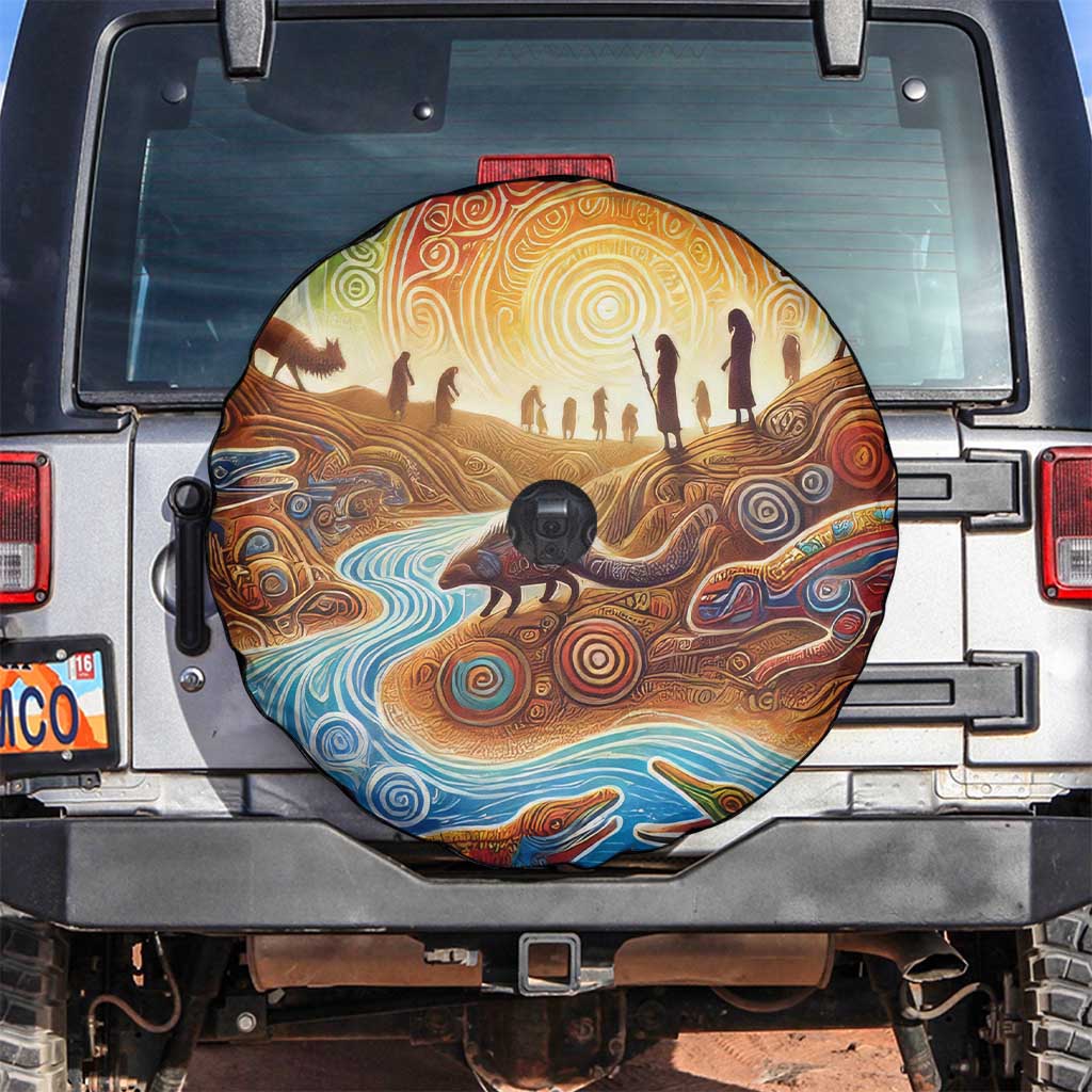 Aboriginal Dreamtime Animals Stories Spare Tire Cover