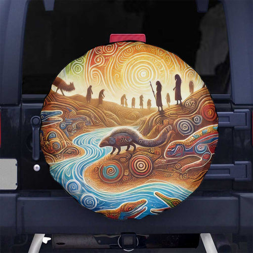 Aboriginal Dreamtime Animals Stories Spare Tire Cover