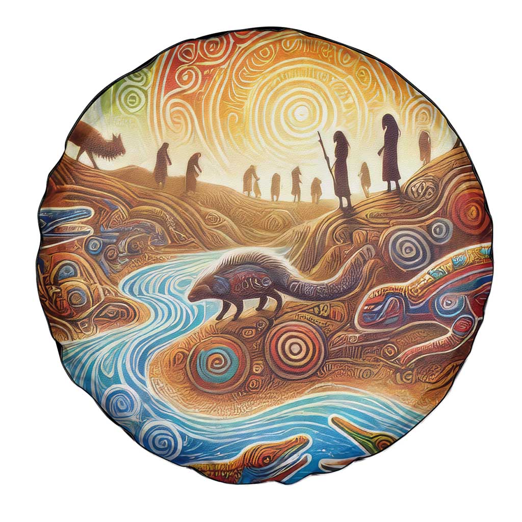 Aboriginal Dreamtime Animals Stories Spare Tire Cover
