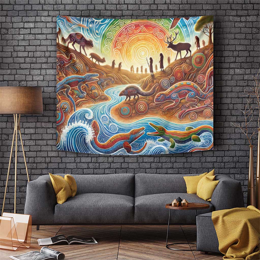 Aboriginal Dreamtime Animals Stories Tapestry