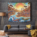 Aboriginal Dreamtime Animals Stories Tapestry