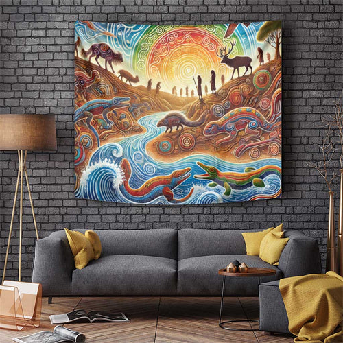 Aboriginal Dreamtime Animals Stories Tapestry