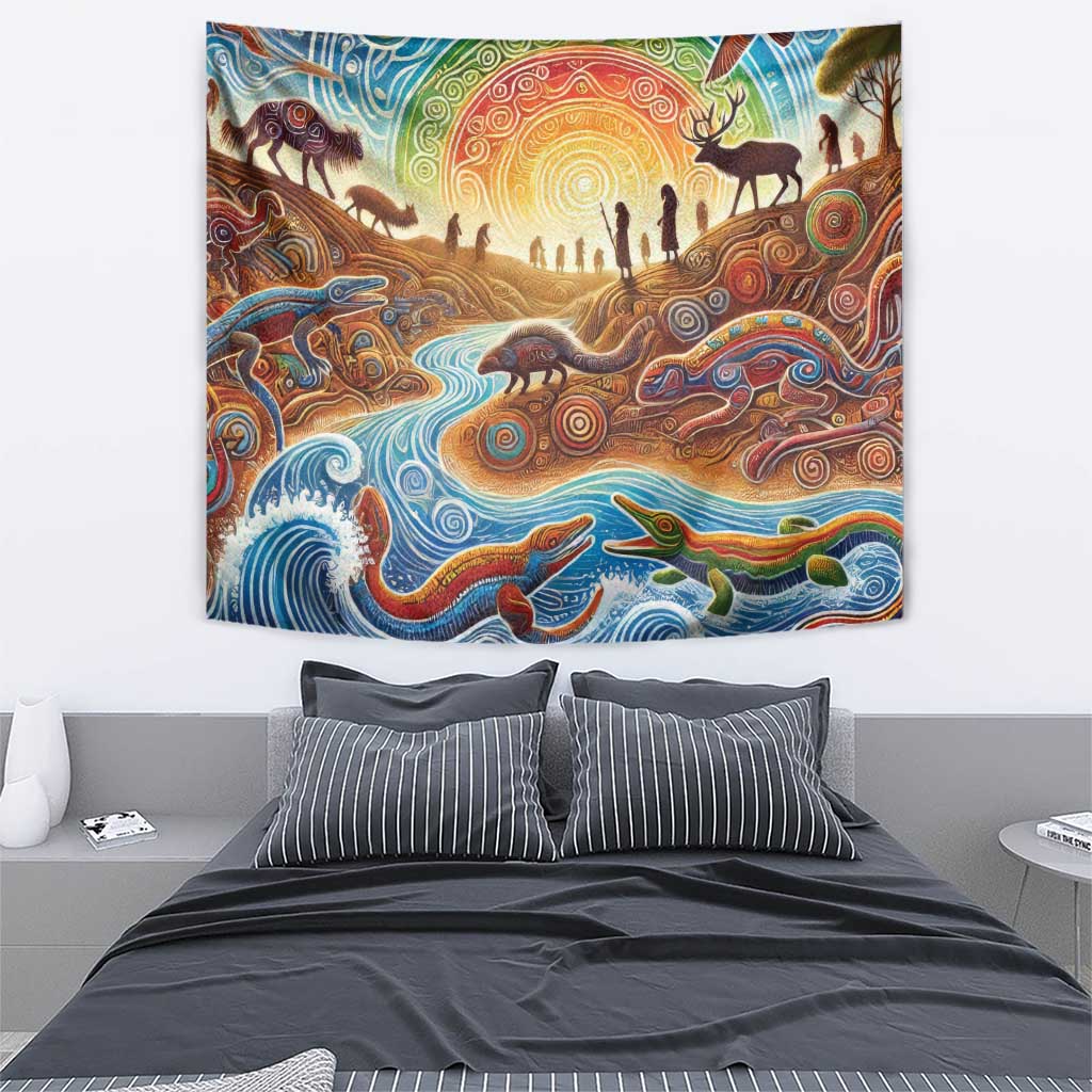 Aboriginal Dreamtime Animals Stories Tapestry