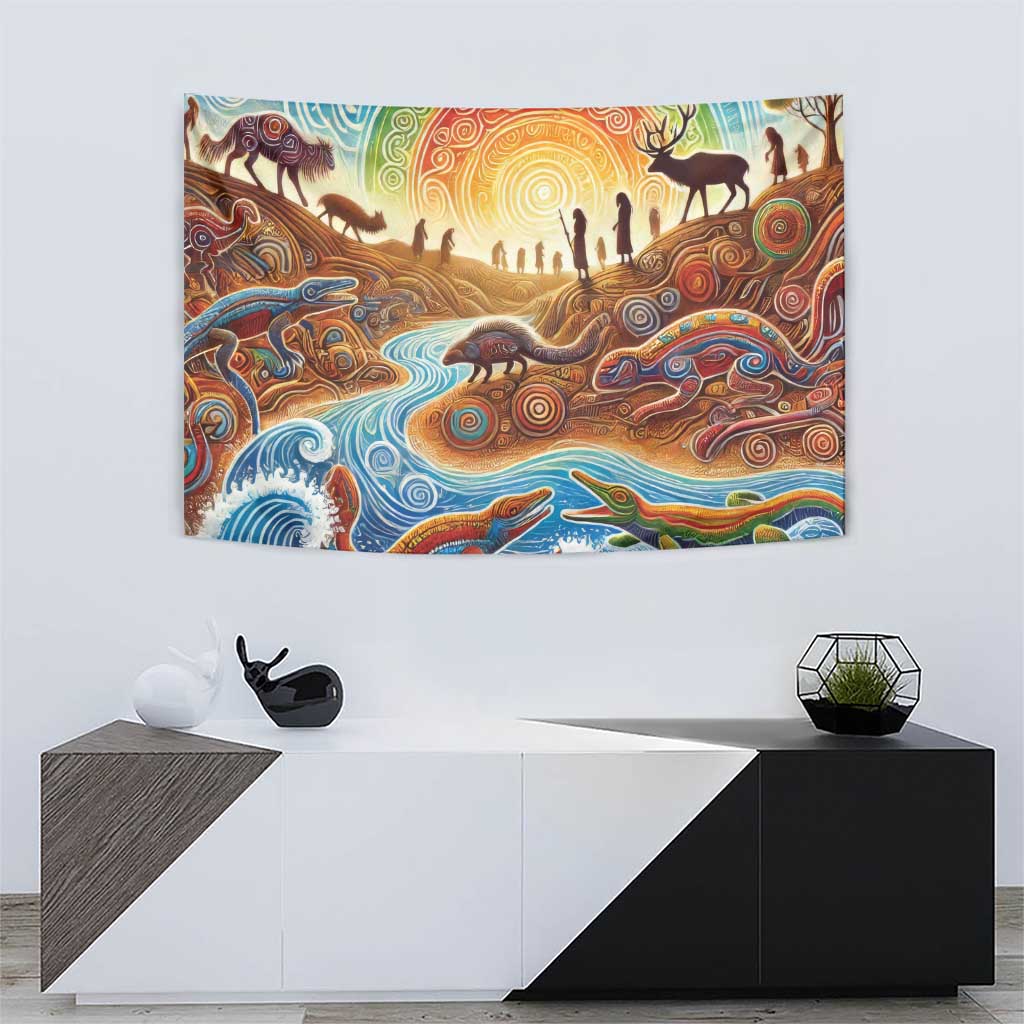 Aboriginal Dreamtime Animals Stories Tapestry