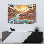 Aboriginal Dreamtime Animals Stories Tapestry