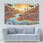 Aboriginal Dreamtime Animals Stories Tapestry