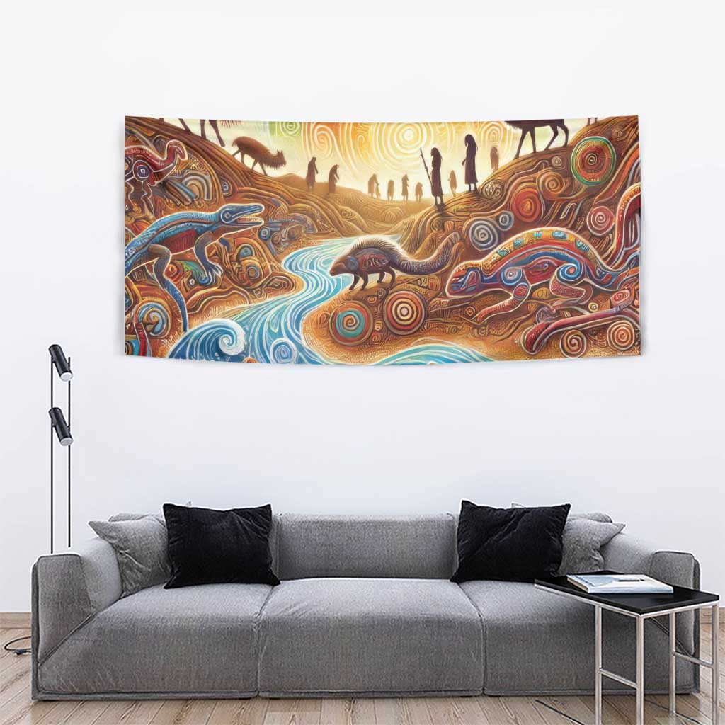 Aboriginal Dreamtime Animals Stories Tapestry