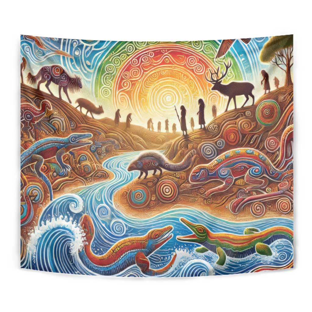 Aboriginal Dreamtime Animals Stories Tapestry