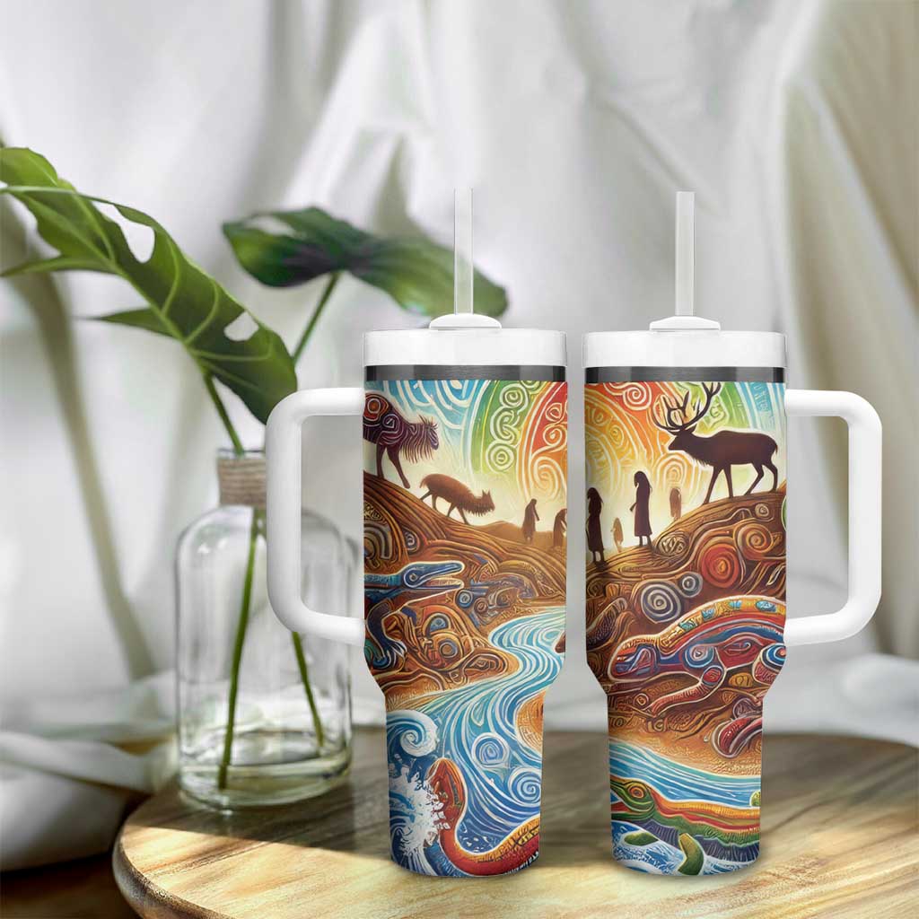 Aboriginal Dreamtime Animals Stories Tumbler With Handle
