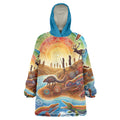 Aboriginal Dreamtime Animals Stories Wearable Blanket Hoodie