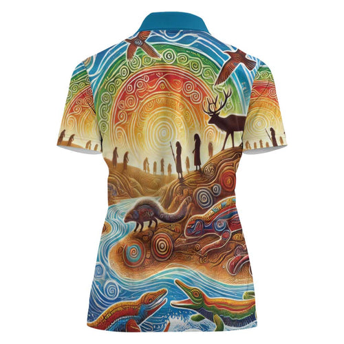 Aboriginal Dreamtime Animals Stories Women Polo Shirt
