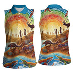 Aboriginal Dreamtime Animals Stories Women Sleeveless Polo Shirt