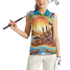 Aboriginal Dreamtime Animals Stories Women Sleeveless Polo Shirt