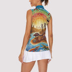 Aboriginal Dreamtime Animals Stories Women Sleeveless Polo Shirt