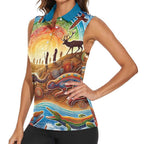 Aboriginal Dreamtime Animals Stories Women Sleeveless Polo Shirt