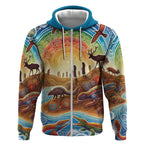 Aboriginal Dreamtime Animals Stories Zip Hoodie