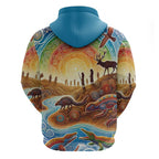 Aboriginal Dreamtime Animals Stories Zip Hoodie