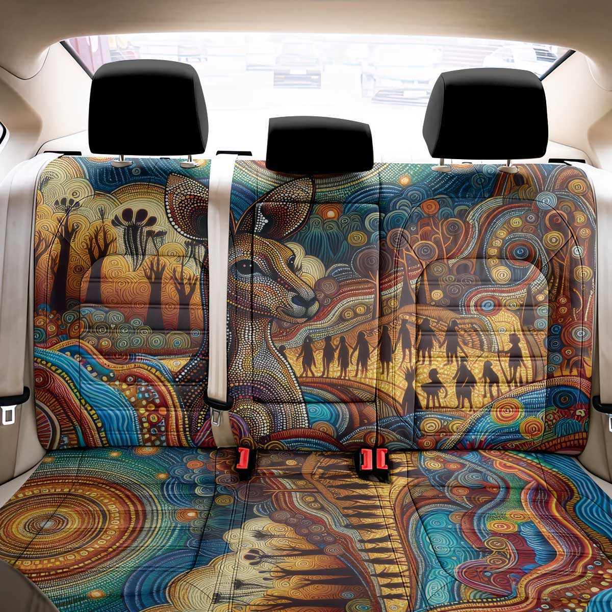 Aboriginal Dreamtime Stories Land Back Car Seat Cover