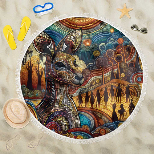 Aboriginal Dreamtime Stories Land Beach Blanket