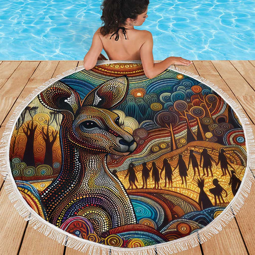 Aboriginal Dreamtime Stories Land Beach Blanket